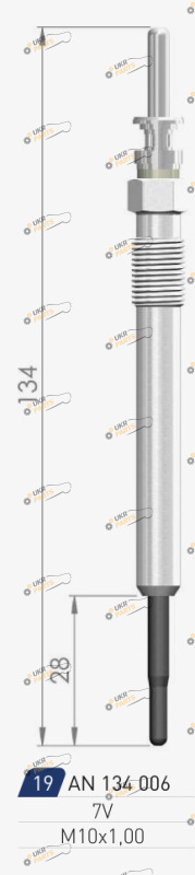 Свеча накаливания A-N PARTS 134 006